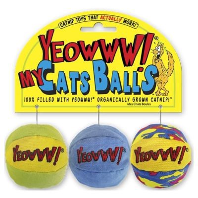 Yeowww My Cats Balls 3pk with Catnip