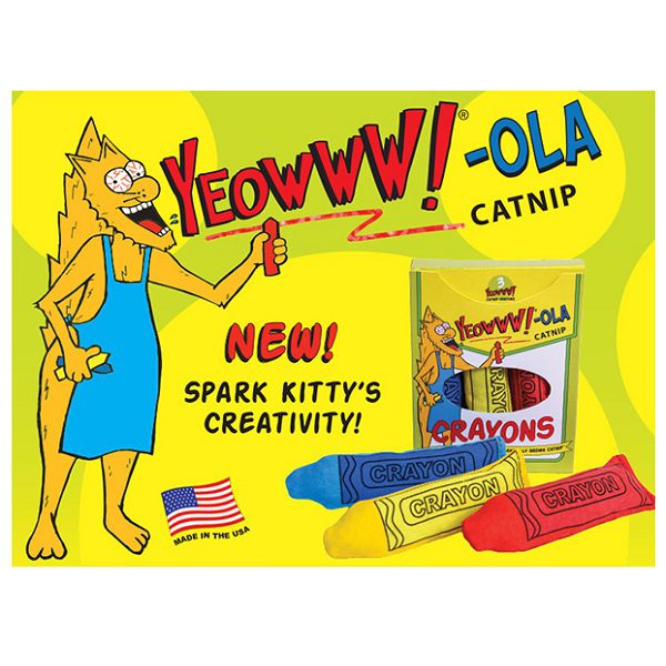Yeowww! Ola Crayon with Catnip 3pk