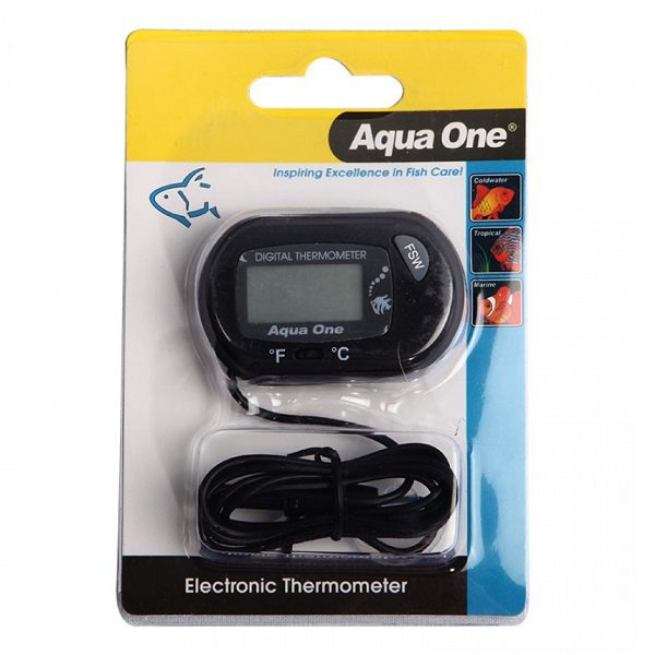 Aqua One LCD Electronic Outside Tank Thermometer
