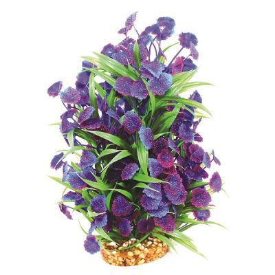 Aqua One Vibrance Blue Centauria Plant with Gravel Base