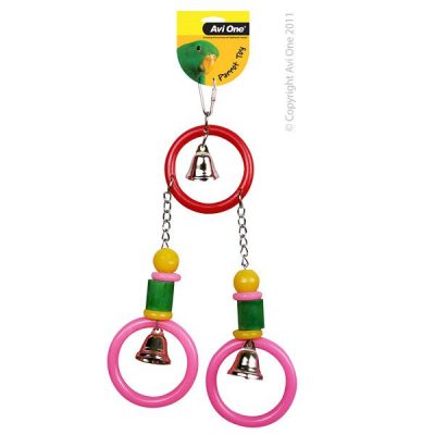 Avi One 3 Rings & 3 Bells Acrylic Bird Toy