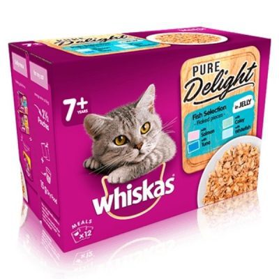 Whiskas 7+ Pure Delight Fish Selection in Jelly 12 x 85g