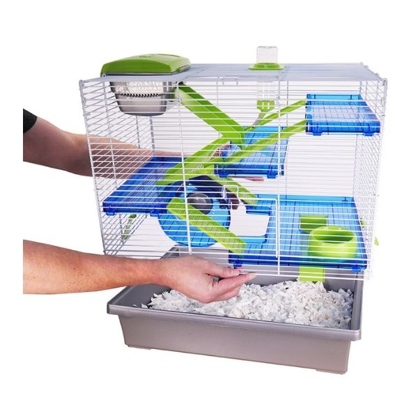 Rosewood Pico XL Hamster Cage - Silver & Green