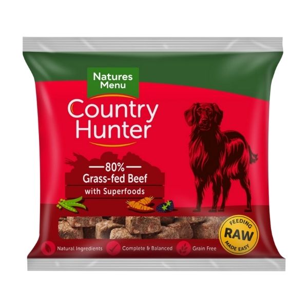 Natures Menu Country Hunter Raw Nuggets - Grass-Fed Beef Nuggets 1kg