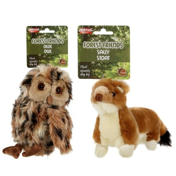 Animal Instincts Forest Friends Dog Puppy Toys **EVERY SIZE** Soft Squeaker Toy 