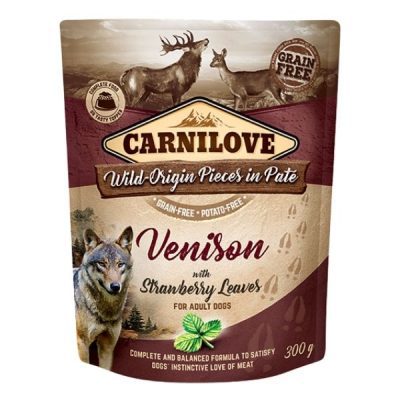 Carnilove Dog Venison with Strawberry Leaves