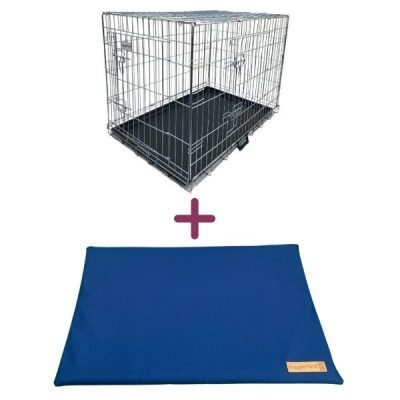 HugglePets Dog Cage & Waterproof Mat