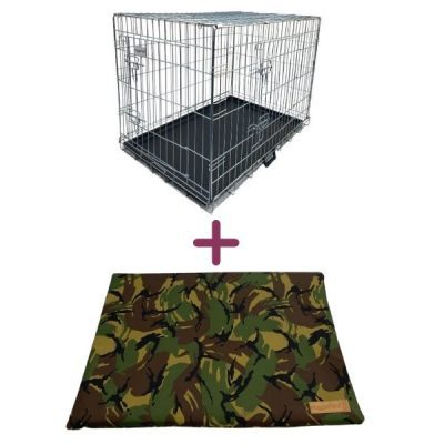 HugglePets Dog Cage & Waterproof Mat