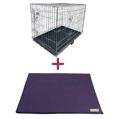 HugglePets Dog Cage & Waterproof Mat