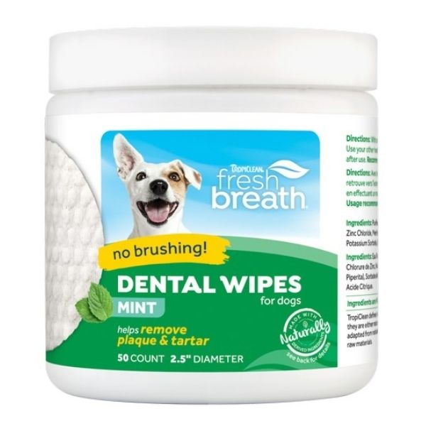TropiClean Fresh Breath Dental Wipes