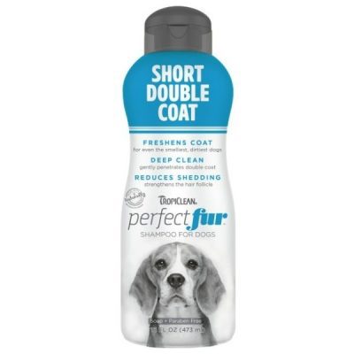 TropiClean Perfect Fur Short Double Coat Shampoo for Dogs