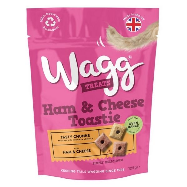 Wagg Ham with Cheese Toastie Dog Treats 125g