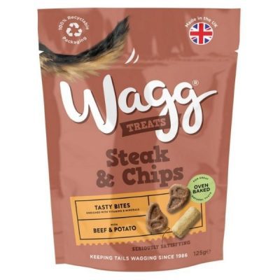 Wagg Steak and Chips Dog Treats 125g