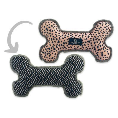 Ancol Dalmatian/Zigzag Reversible Bone Dog Toy