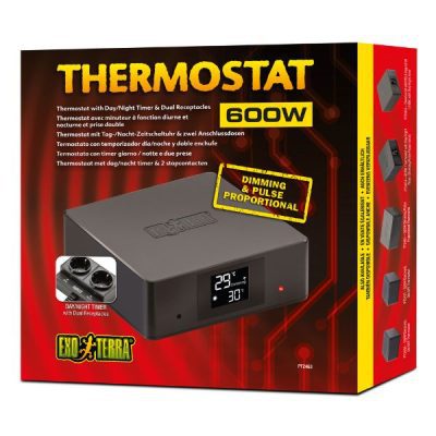 Exo Terra Thermostat 600w with Dual Sockets