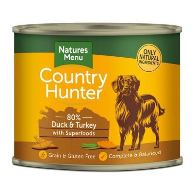Natures Menu Country Hunter Wet Dog Food Cans 600g - Duck & Turkey