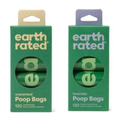 Earth Rated 120 Poop Bags on 8 Refill Rolls New Design