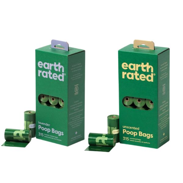 Earth Rated 315 Poop Bags on 21 Refill Rolls New Design