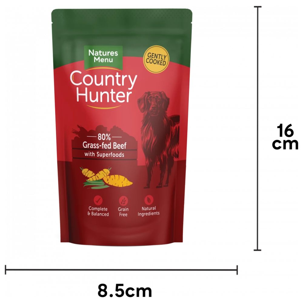 Natures Menu Country Hunter 150g Pouch Beef - HugglePets