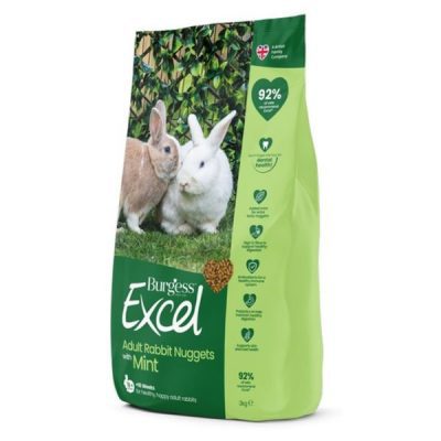 Burgess Excel Adult Rabbit Nuggets with Mint 3kg