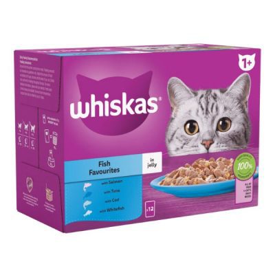 Whiskas 1+ Cat Fish Favourites in Jelly 12 x 85g
