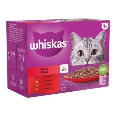 Whiskas 1+ Cat Meaty Meals in Jelly 12 x 85g