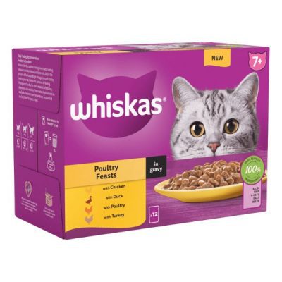 Whiskas 7+ Cat Pouches Poultry Feasts in Gravy