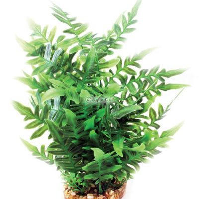 Aqua One Vibrance Green Fern Large Plant with Gravel Base