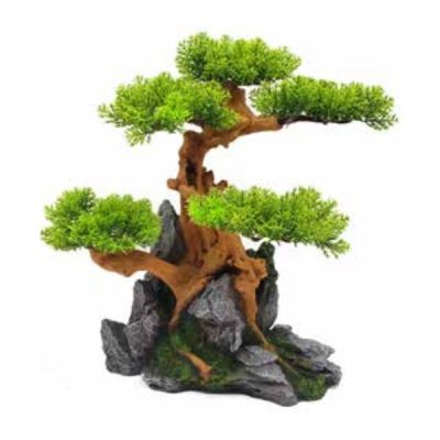 Aqua One Bonsai Tree On Rocks 27cm