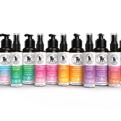 HugglePets Bubbly Tails Dog Shampoo and Deodorising Cologne Spray Set