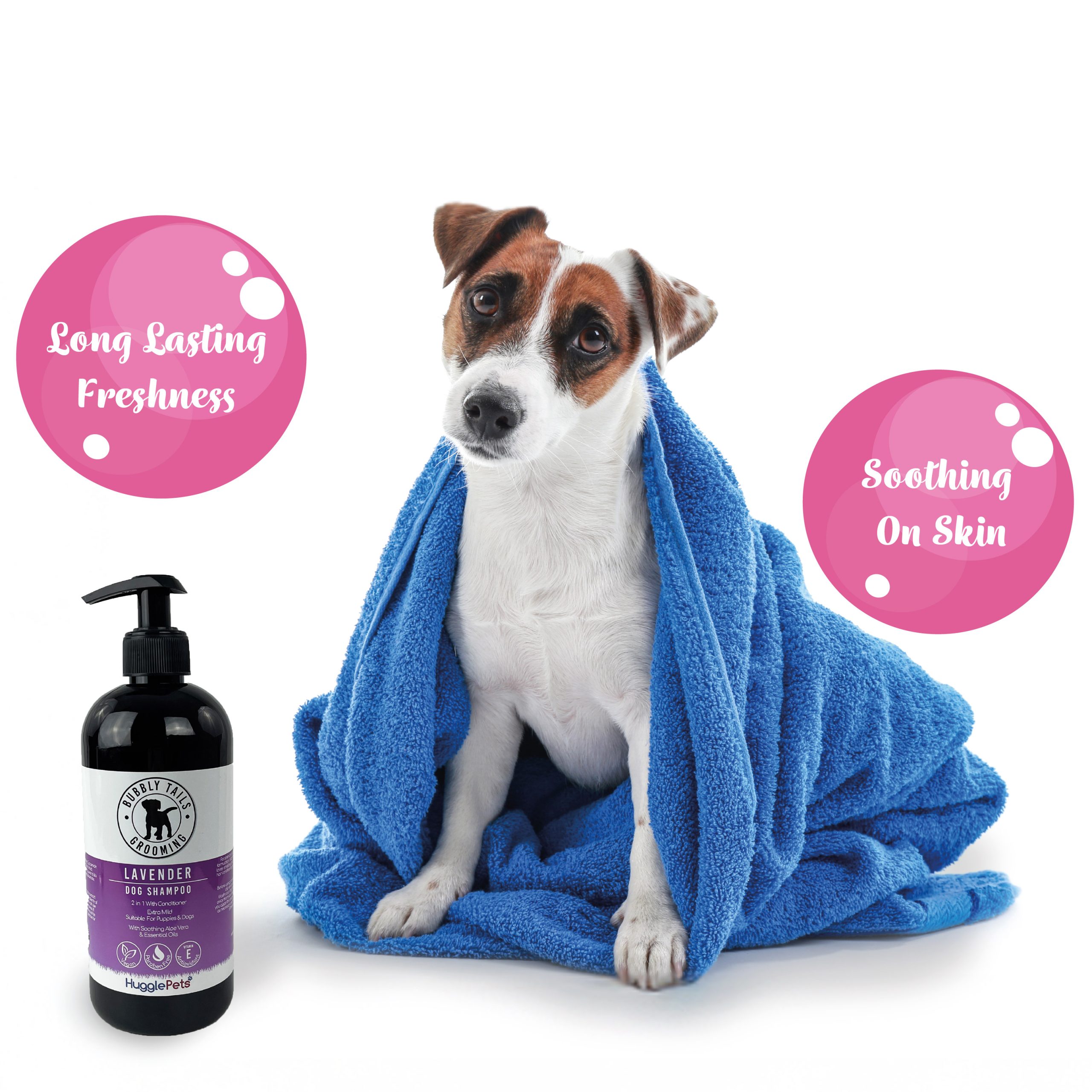 HugglePets Bubbly Tails Lavender Shampoo, Cologne & Balm - Image 5