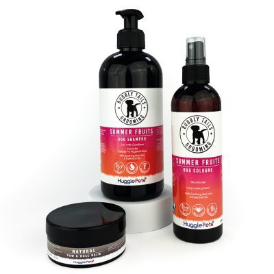 HugglePets Bubbly Tails Summer Fruits Dog Shampoo, Cologne & Balm