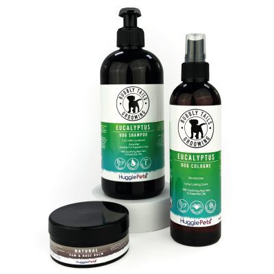 HugglePets Bubbly Tails Eucalyptus Dog Shampoo, Cologne & Balm