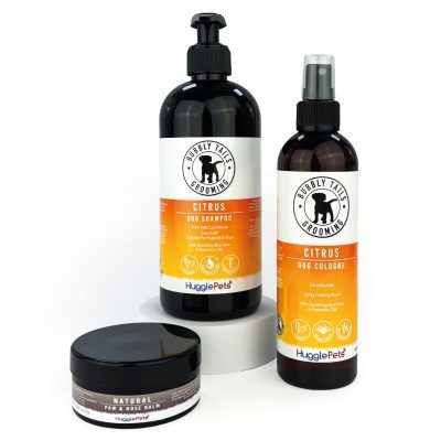 HugglePets Bubbly Tails Citrus Dog Shampoo, Cologne & Balm