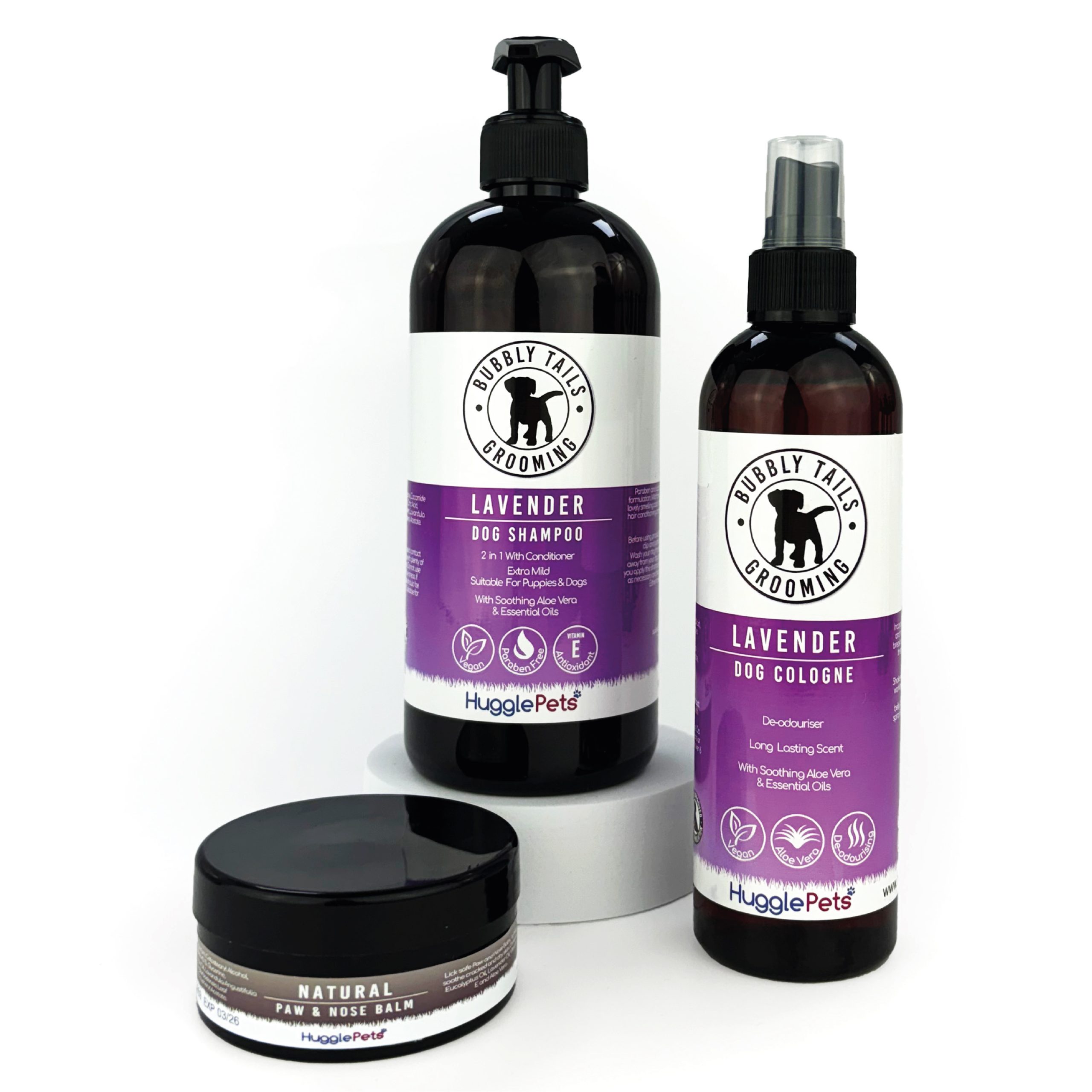 HugglePets Bubbly Tails Lavender Shampoo, Cologne & Balm