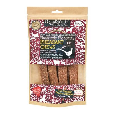 Green & Wilds Pheasant Dog chews 100g.