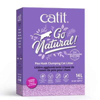 Catit Go Natural Pea Husk Litter 14L - Lavender