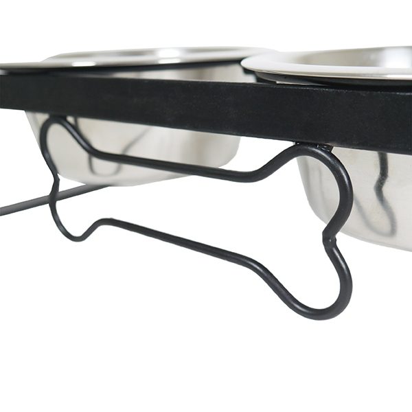 Rosewood Bone Shaped Iron Double Diner - Image 3