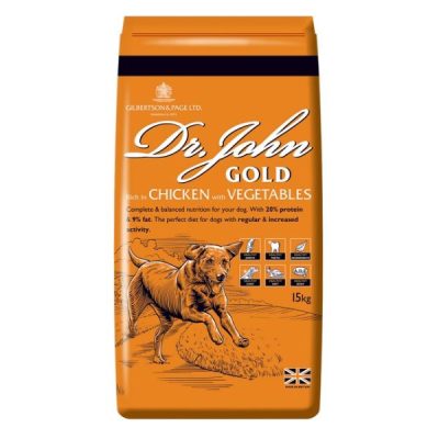 Dr John Gold Dog Kibble - Chicken, Vegetables & Gravy, 15kg