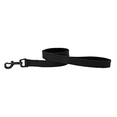 HugglePets Legacy Leather Dog Lead - Black