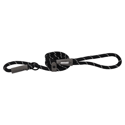 HugglePets Reflective Rope Slip Dog Lead - Black, 113 x 1.0cm