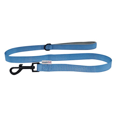 HugglePets Padded Nylon Dog Lead - Blue