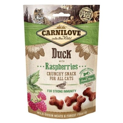 Carnilove Crunchy Cat Snacks - Duck With Raspberries