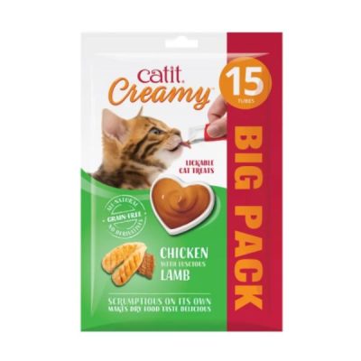 Catit Creamy Cat Treats 15 x 10g - Chicken with Lamb