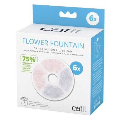 Catit Fountain Frameless Triple Action Filter Cartridge - 6pk