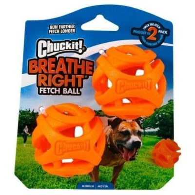 Chuckit! Breathe Right Fetch Ball - Medium 2pk