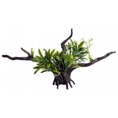 Aqua One Ecoscape Driftwood Green - Ecoscape Bromealiad Driftwood Green 16H x 33Wcm