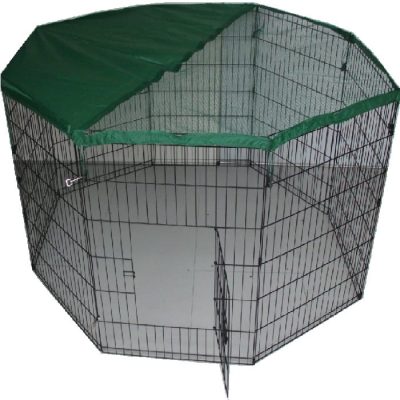 Pet Play Pen Enclosure - Black with Safety Net - Net Only
