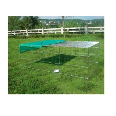 Pet Play Pen Metal Enclosure Run with Roof - Medium