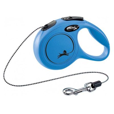 Flexi NEW Classic Retractable Cord Dog Lead - XS: 3m (up to 12kg), Blue